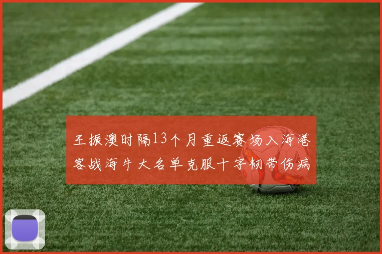 王振澳时隔13个月重返赛场入海港客战海牛大名单克服十字韧带伤病挑战